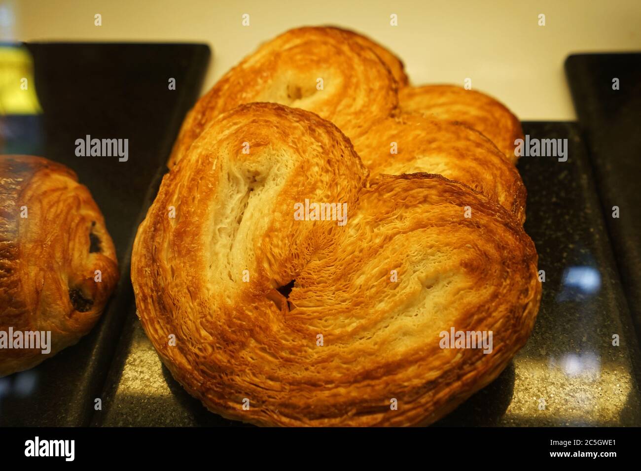 Close Up Butter Palmier Bread French Pastry In Palm Leaf Or A Butterfly Shape Sometime Look Like Pig S Ear Or Elephant Ear Stock Photo Alamy