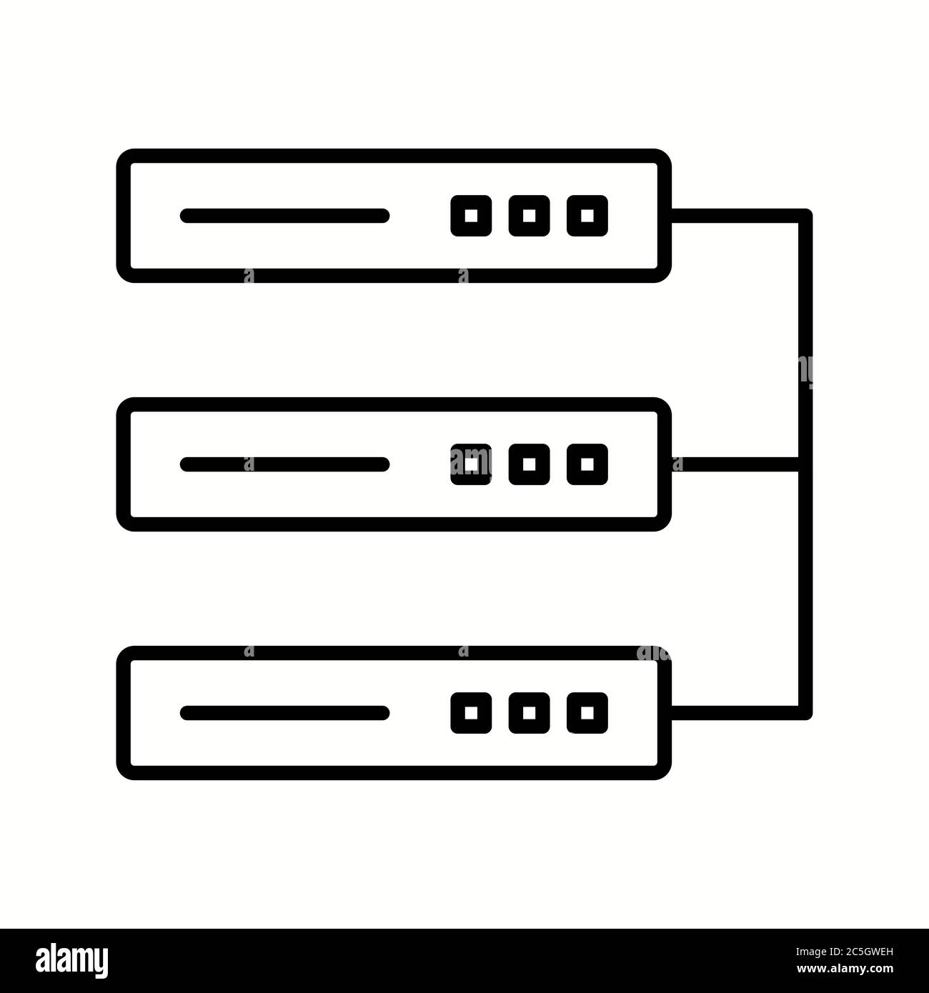 Unique Data Center Vector Line Icon Stock Vector Image & Art - Alamy