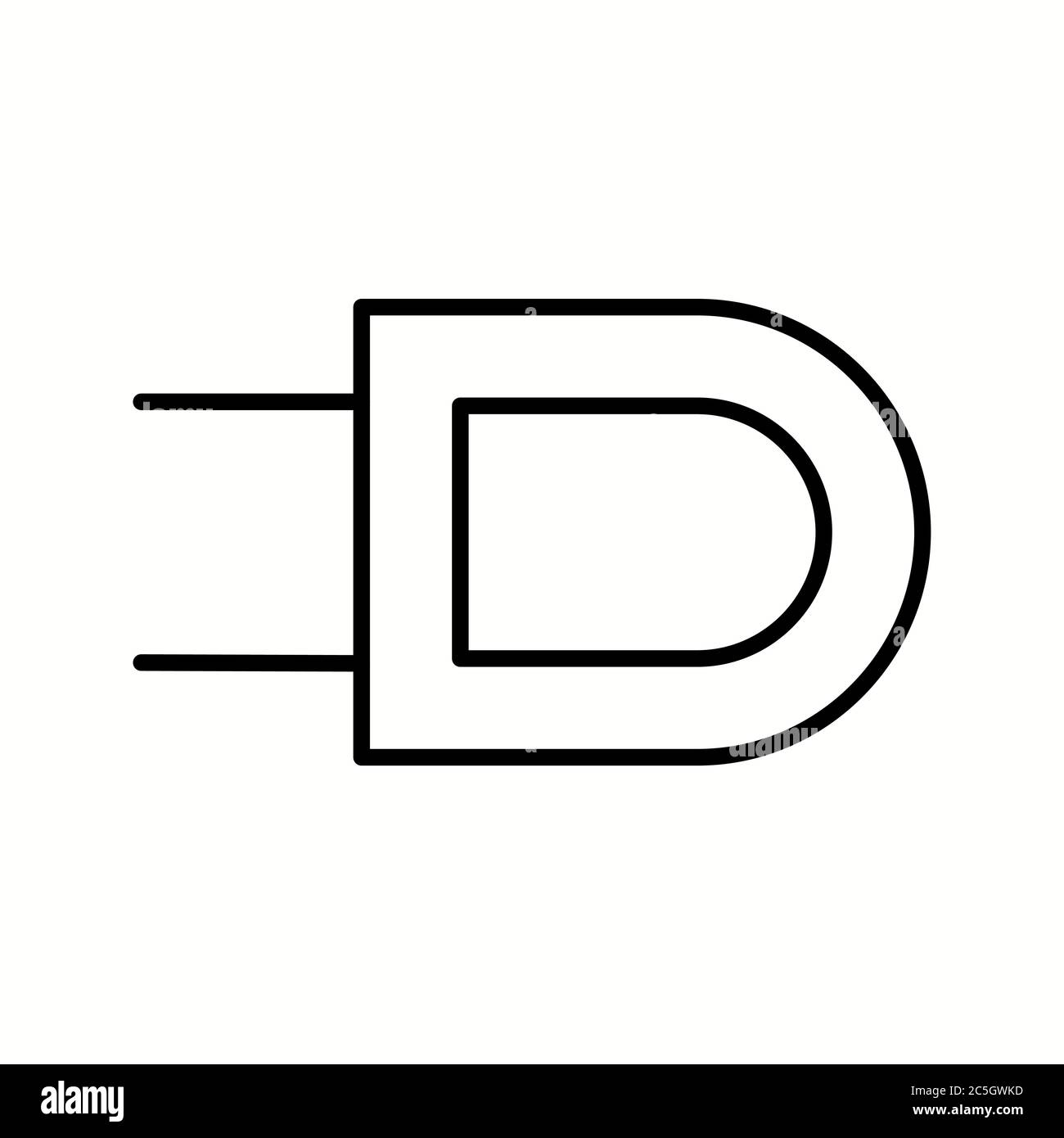 Unique Plug I Vector Line Icon Stock Vector Image & Art - Alamy