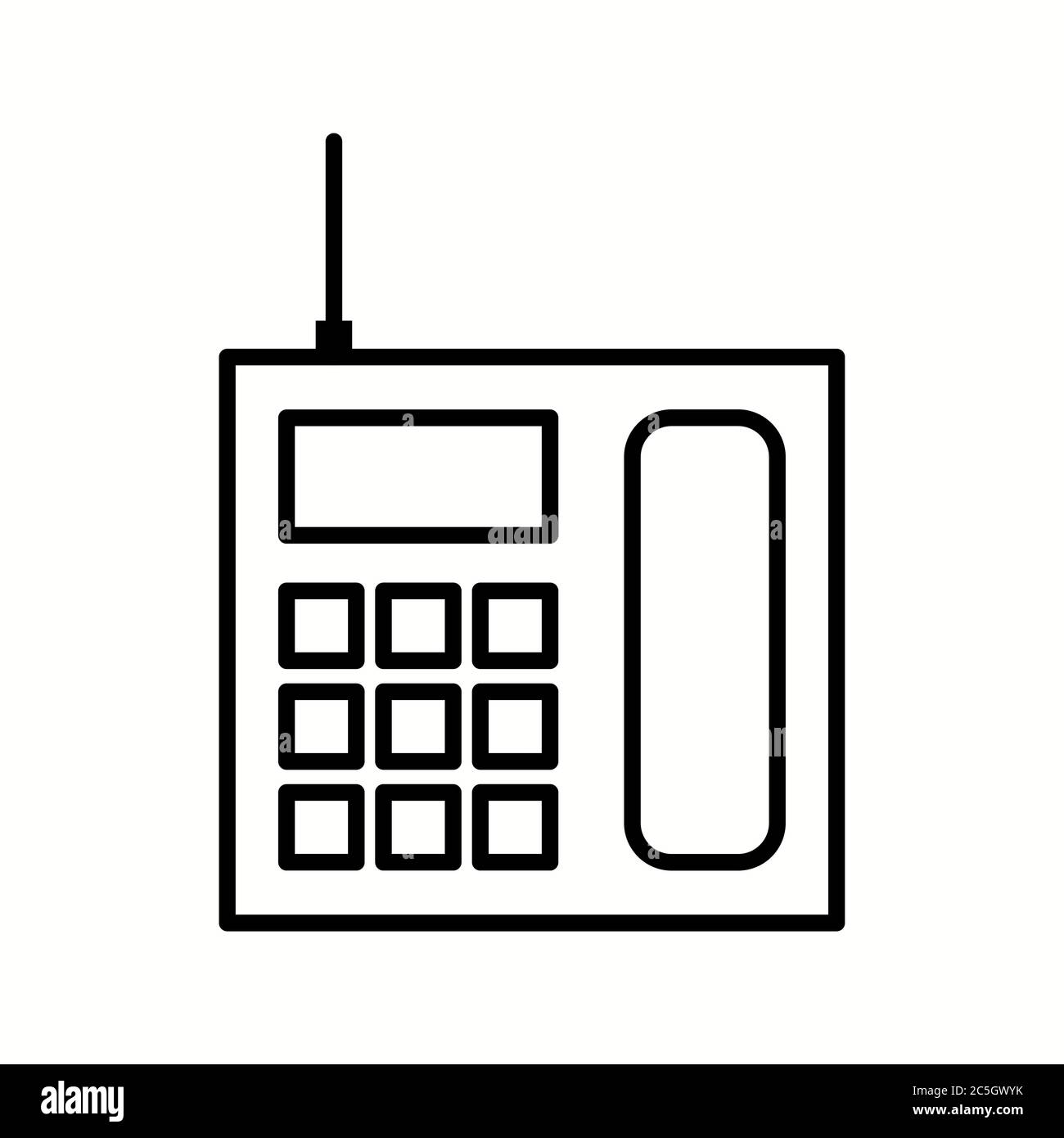 Unique Wireless Landline Phone Vector Line Icon Stock Vector Image ...
