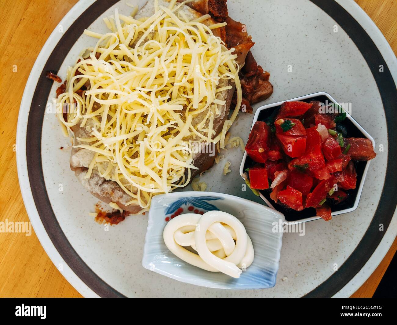 A beautiful Breakfast Mexican Burrito Tortilla Healthy Stock Photo - Alamy