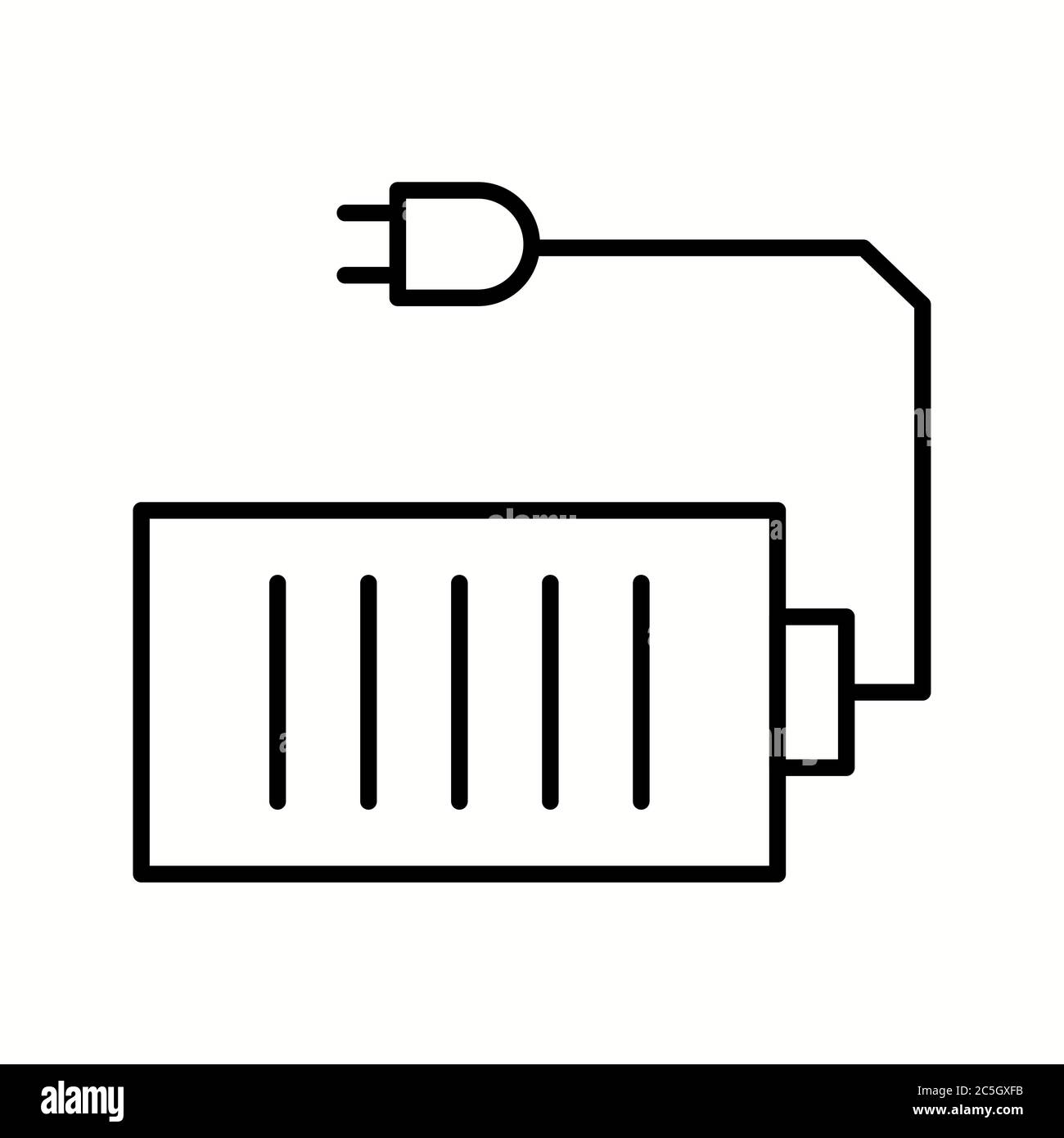 Unique Cell And Plug Vector Line Icon Stock Vector Image & Art - Alamy