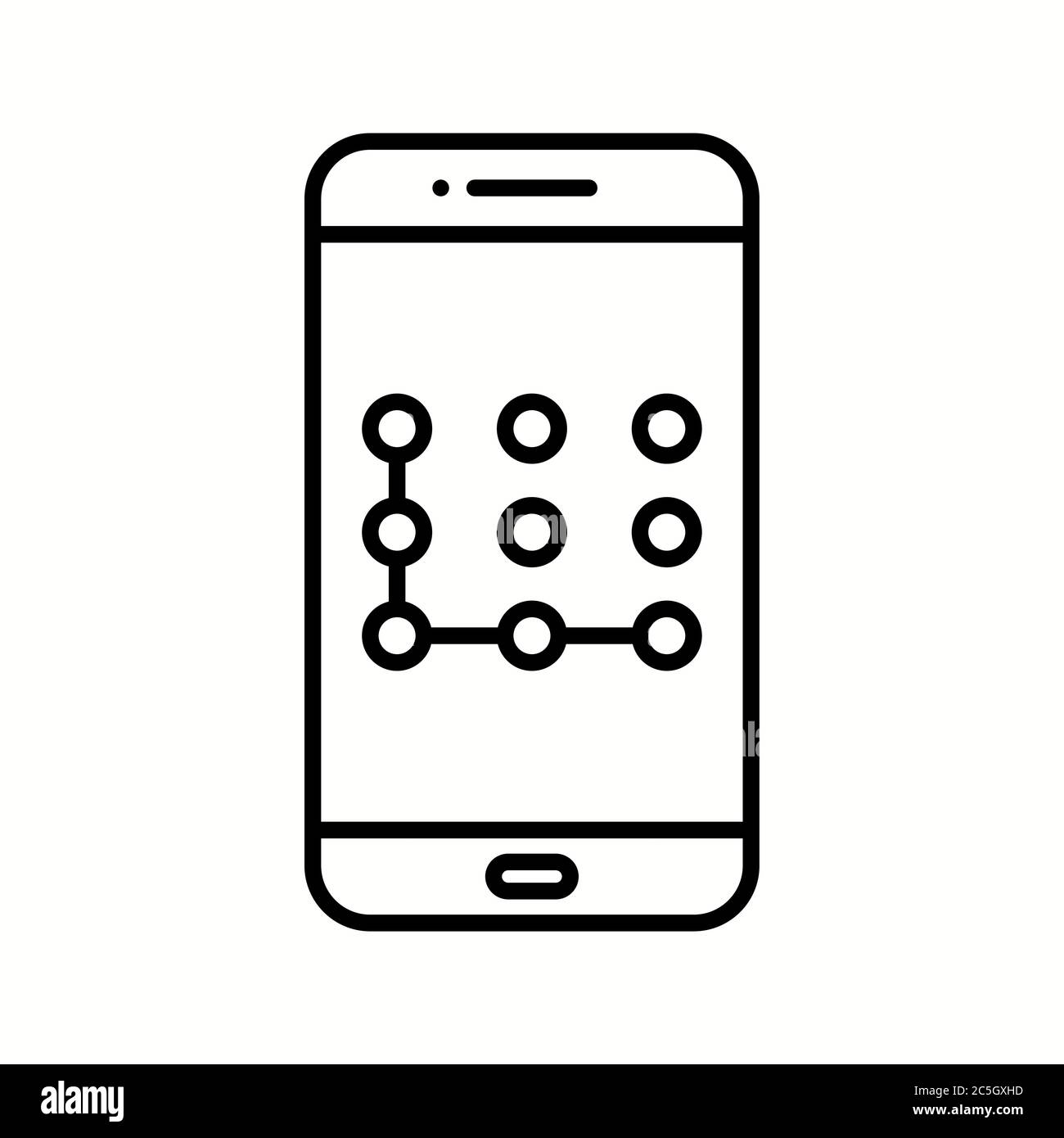 Unique Pattern Lock Vector Line Icon Stock Vector Image & Art - Alamy