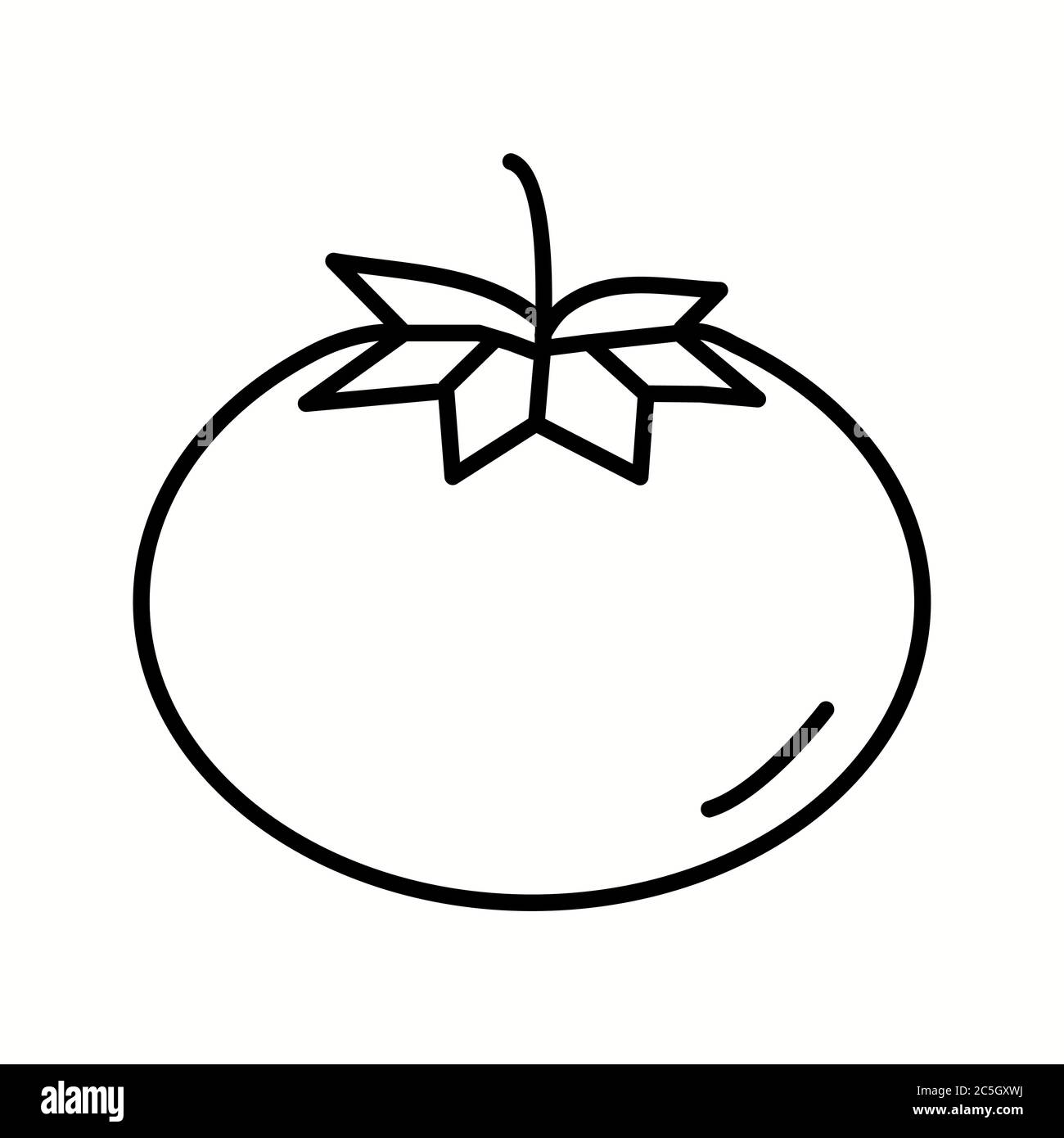 Unique Tomato Vector Line Icon Stock Vector Image & Art - Alamy