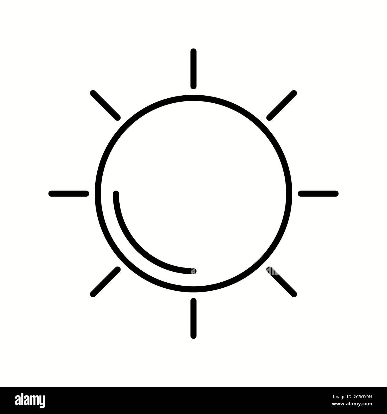 Unique Sun Vector Line Icon Stock Vector Image & Art - Alamy