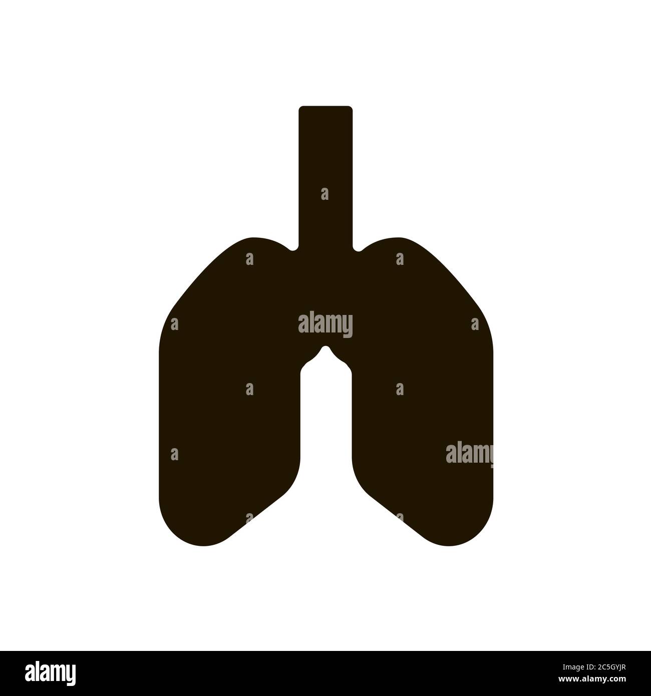 Human lungs icon in trendy flat style isolated on white background. Eps ...