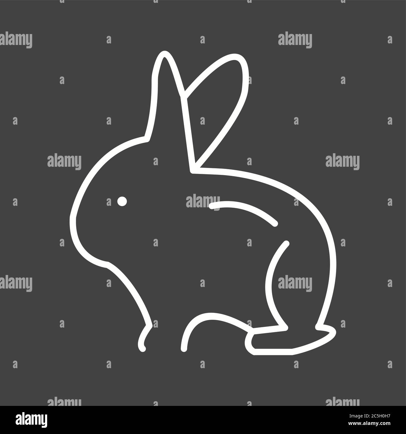 Unique Rabbit Vector Line Icon Stock Vector Image & Art - Alamy
