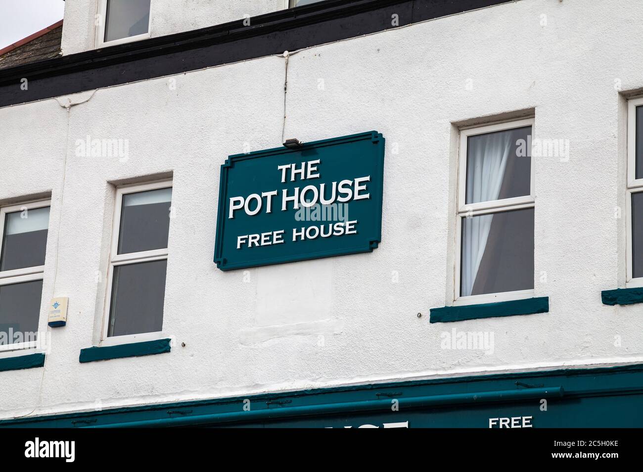The sign for the Pot House pub at the Headland,Old Hartlepool,England,UK Stock Photo