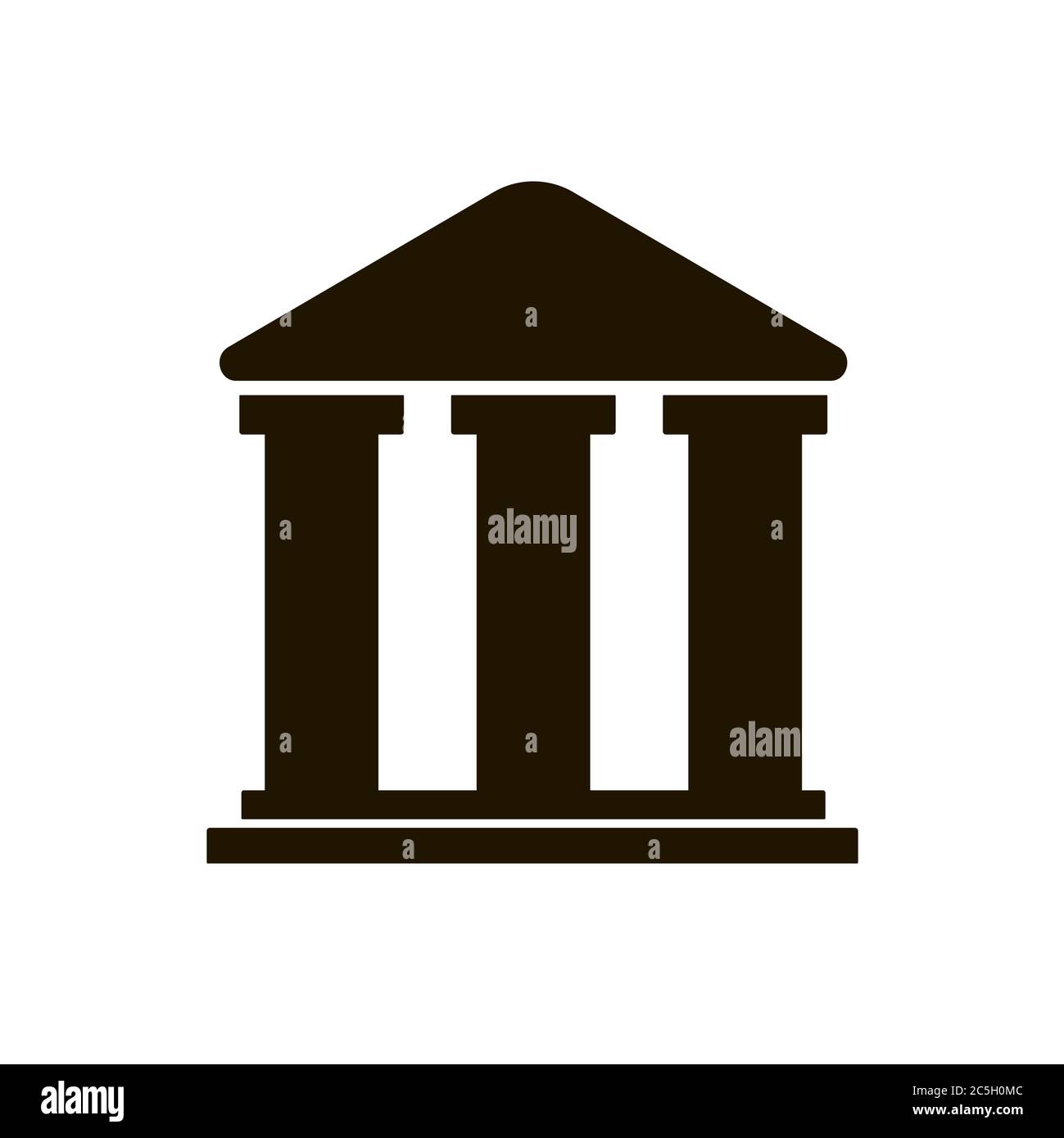 Bank building icon in trendy flat style isolated on white background ...