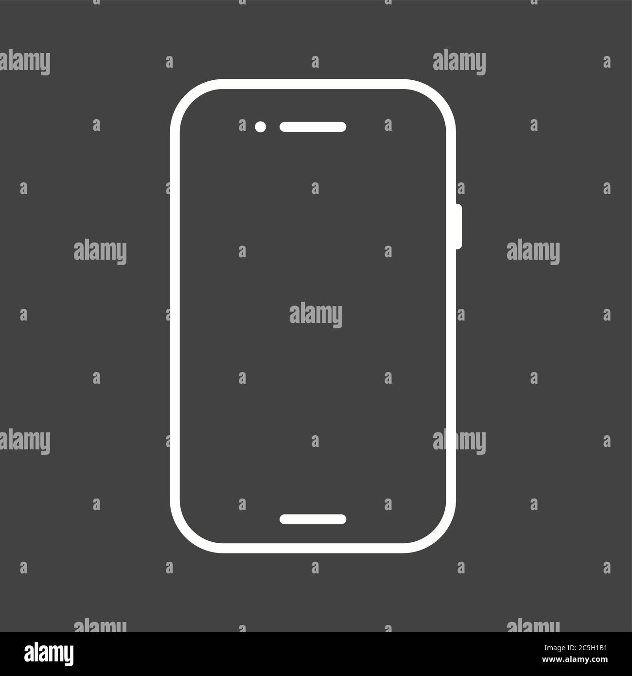 Unique Smartphone Line Vector Icon Stock Vector