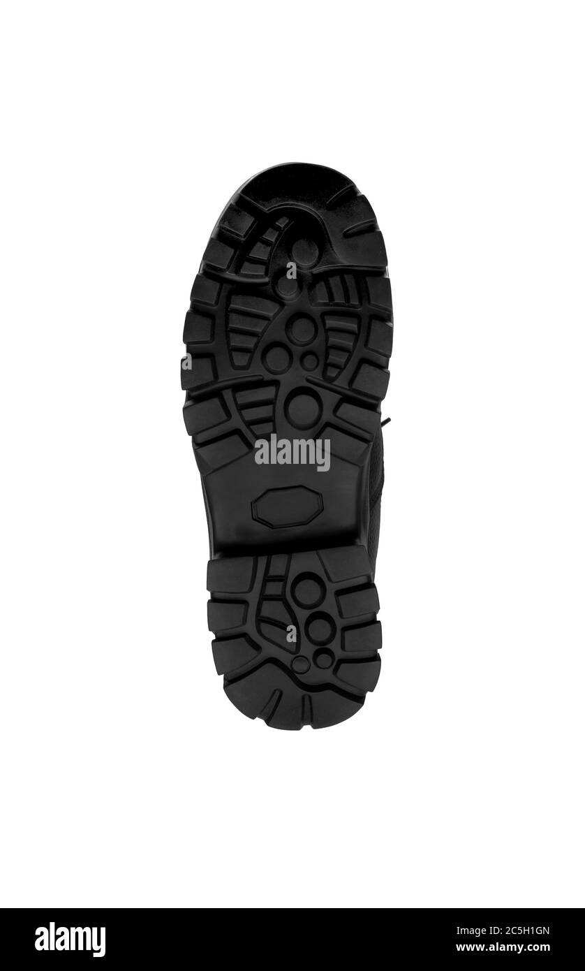 Modern mountain boots isolate on a white background. Shoes for outdoor