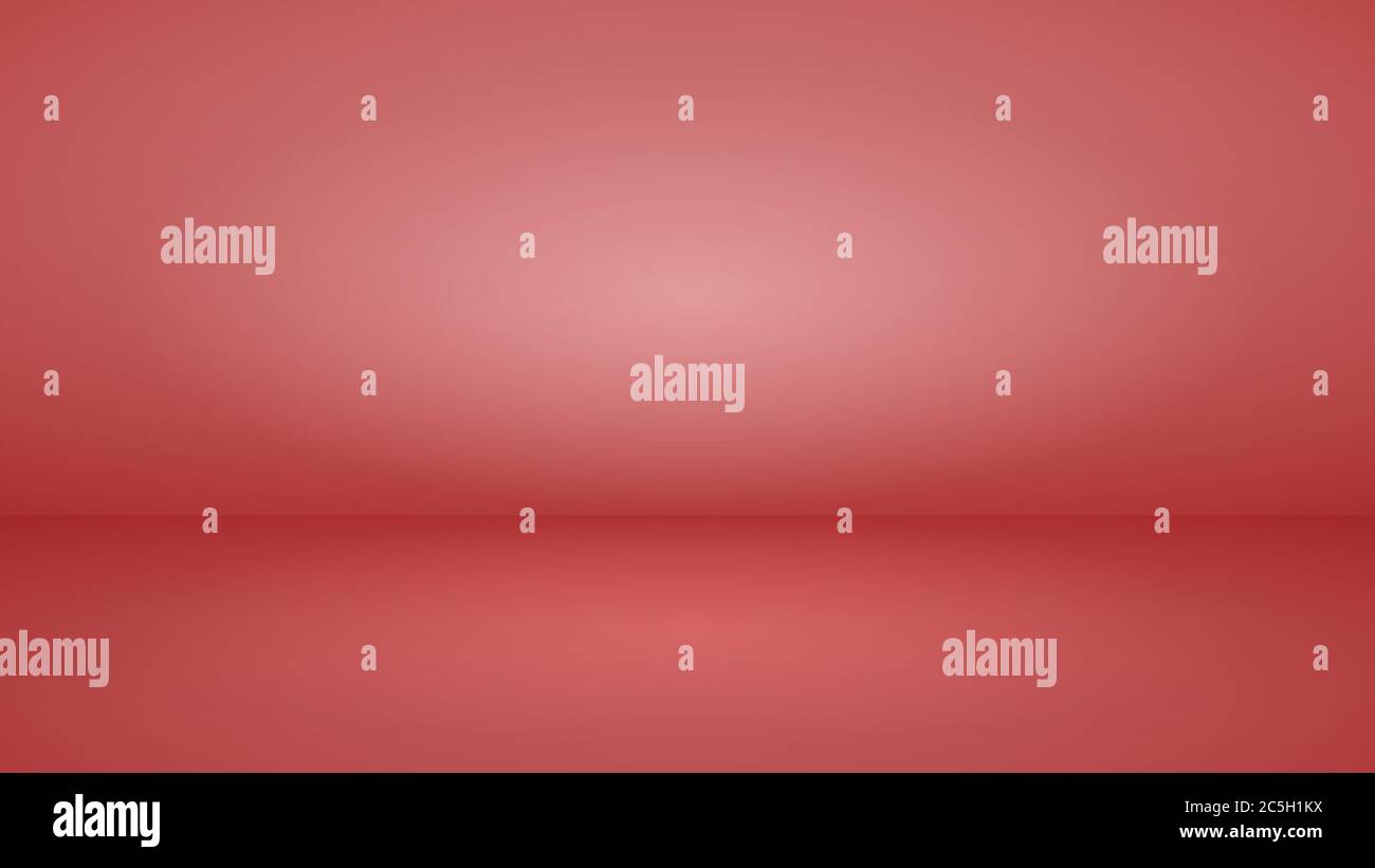 Empty studio background with soft lighting in red colors Stock Vector