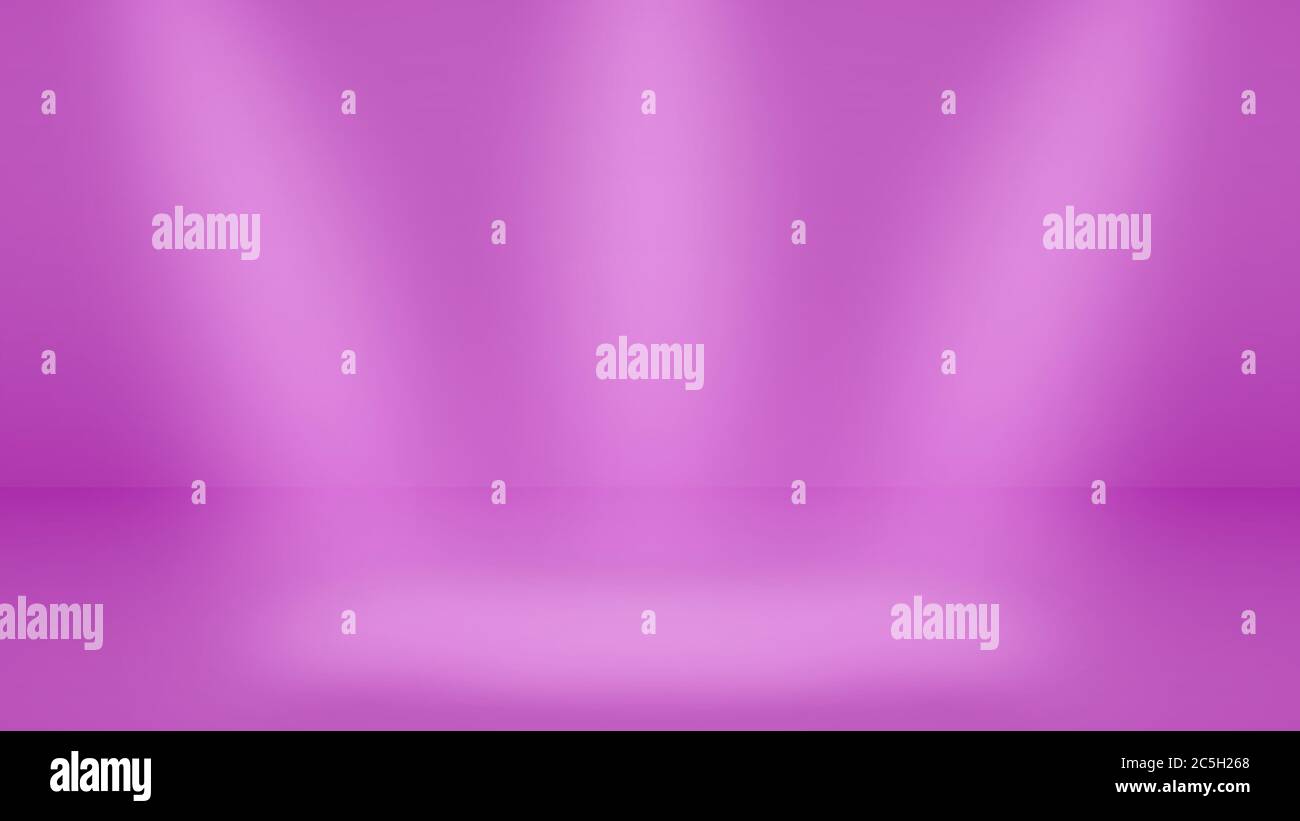Empty studio background with soft lighting in purple colors Stock Vector