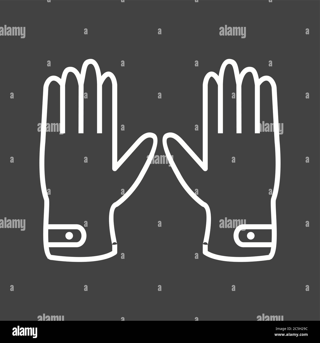 Unique Leather Gloves Vector Line Icon Stock Vector Image & Art - Alamy