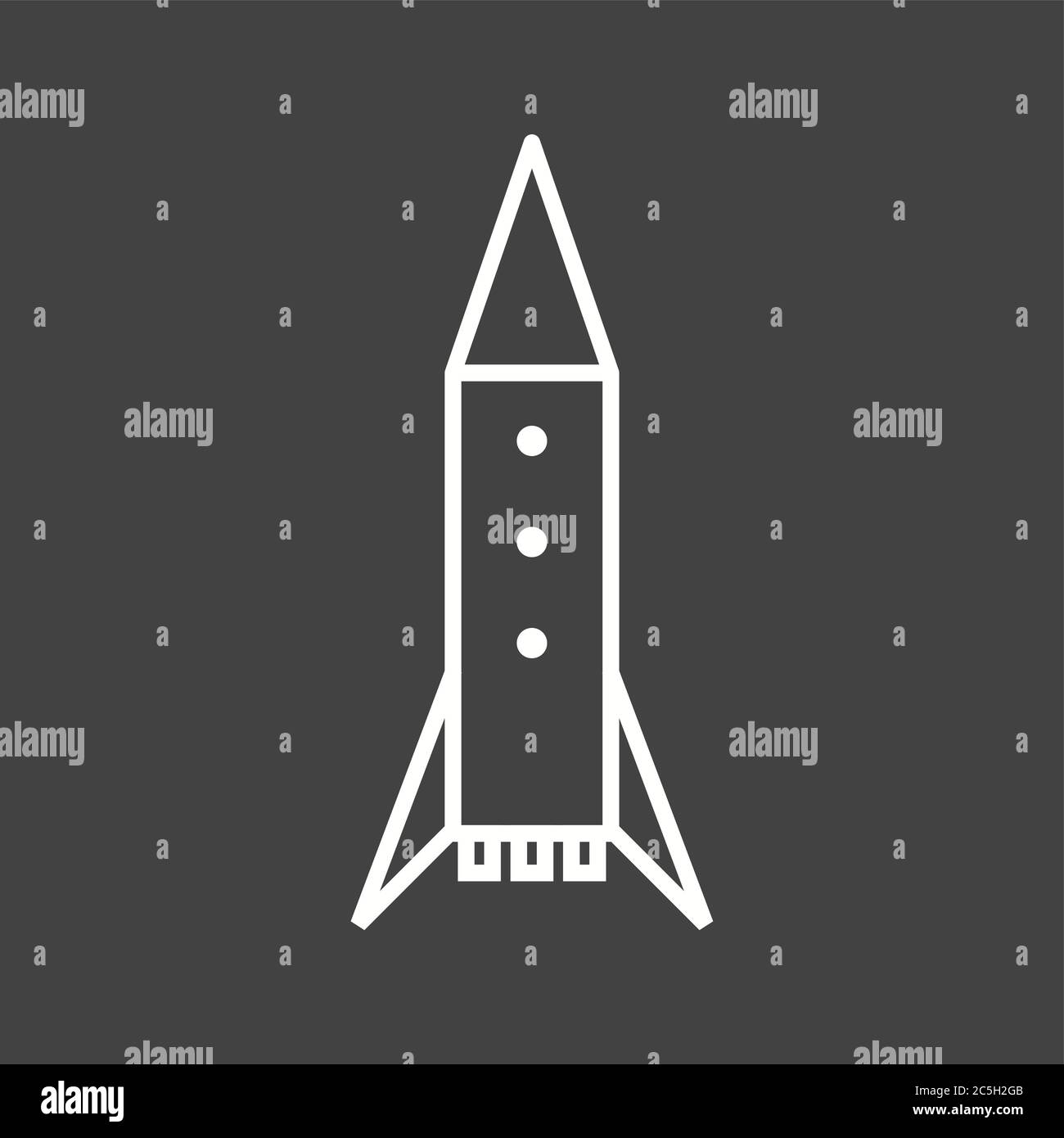 Unique Space Rocket Vector Line Icon Stock Vector Image & Art - Alamy