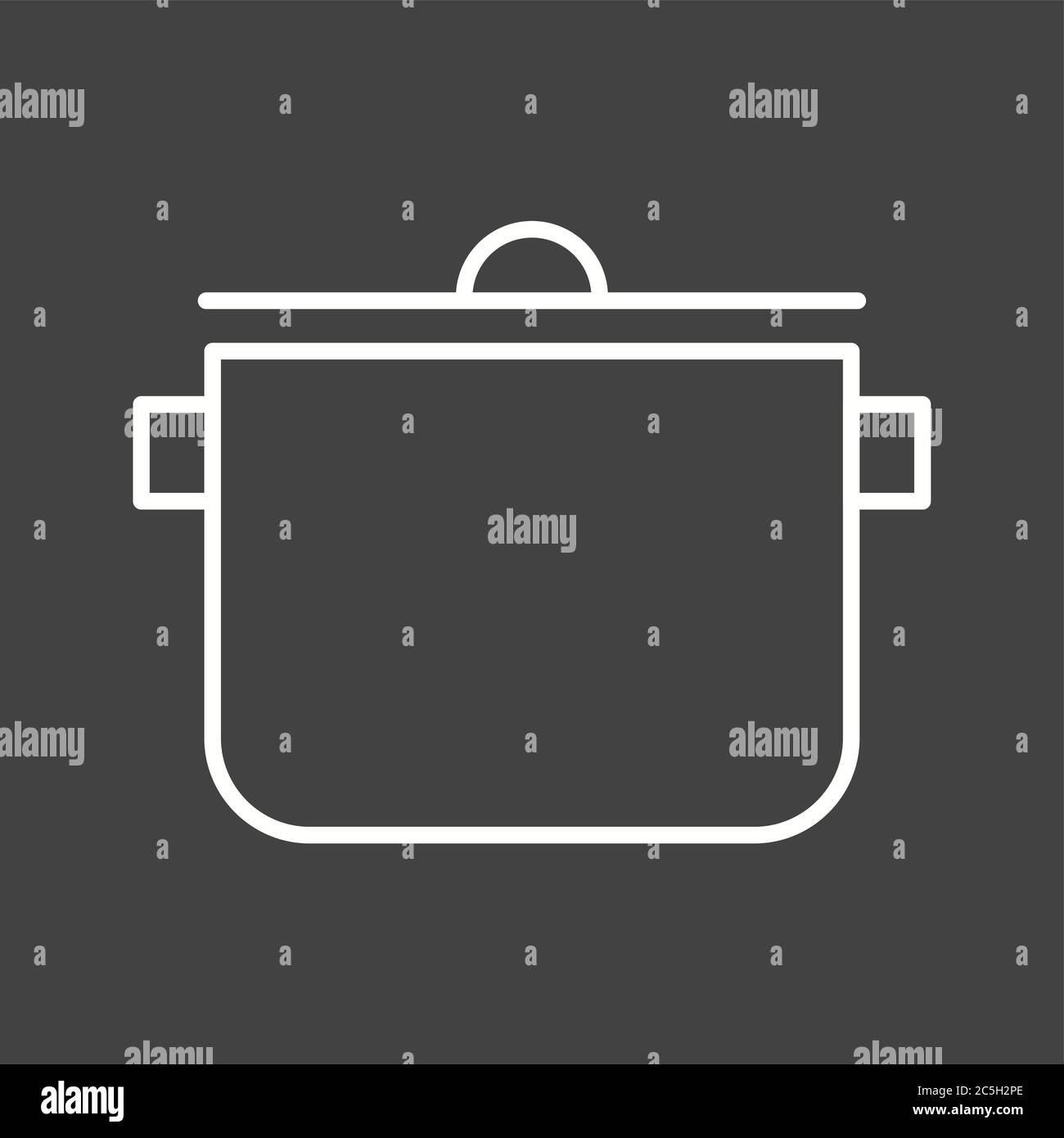 Unique Cooking Pot Vector Line Icon Stock Vector Image & Art - Alamy
