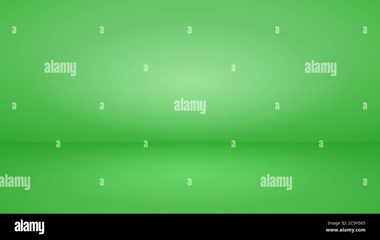 Empty studio background with soft lighting in green colors Stock Vector