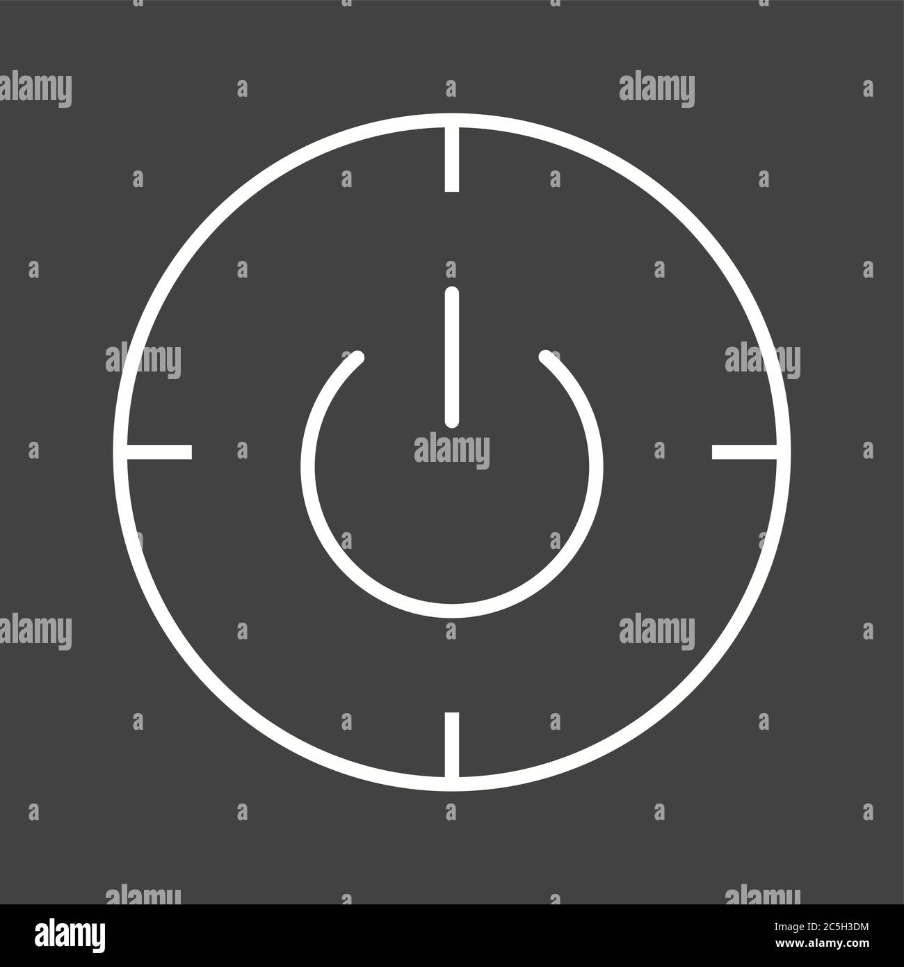 Unique Scheduled Power On And Off Vector Line Icon Stock Vector Image ...