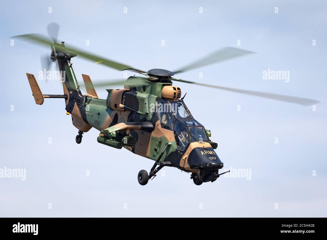 Australian Army Eurocopter Tiger ARH Armed reconnaissance helicopter. Stock Photo