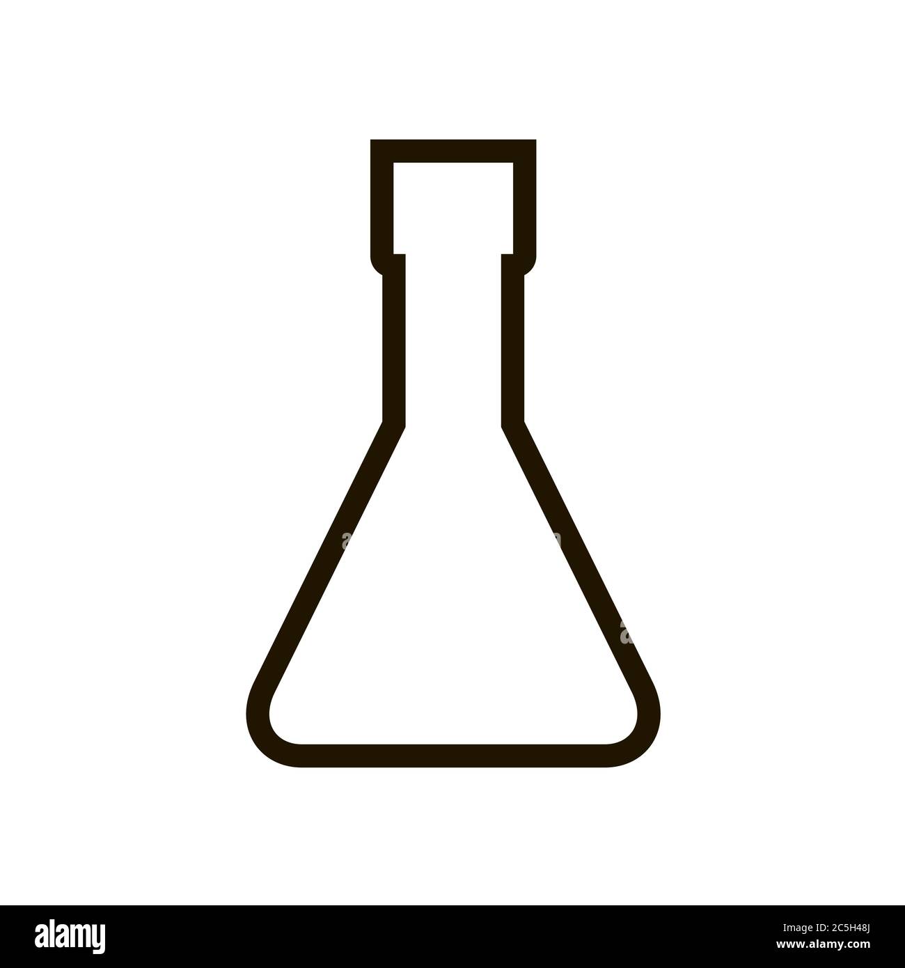 Laboratory test tube with liquid icon in trendy flat style isolated ...