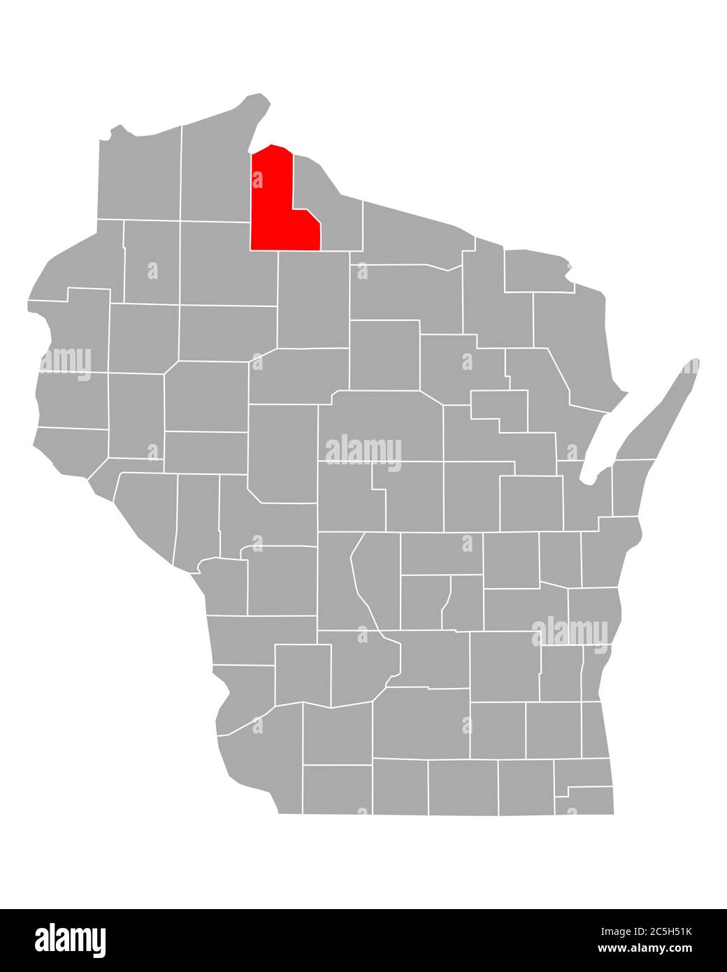 Map of Ashland in Wisconsin Stock Photo Alamy