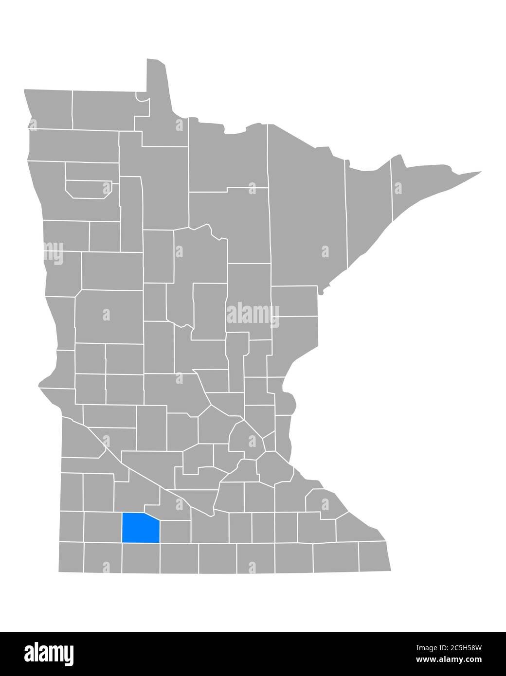 Map of Cottonwood in Minnesota Stock Photo Alamy