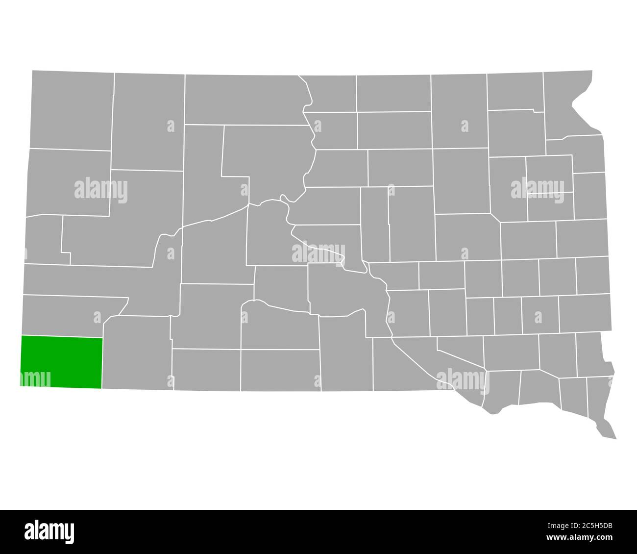 Map of Fall River in South Dakota Stock Photo Alamy