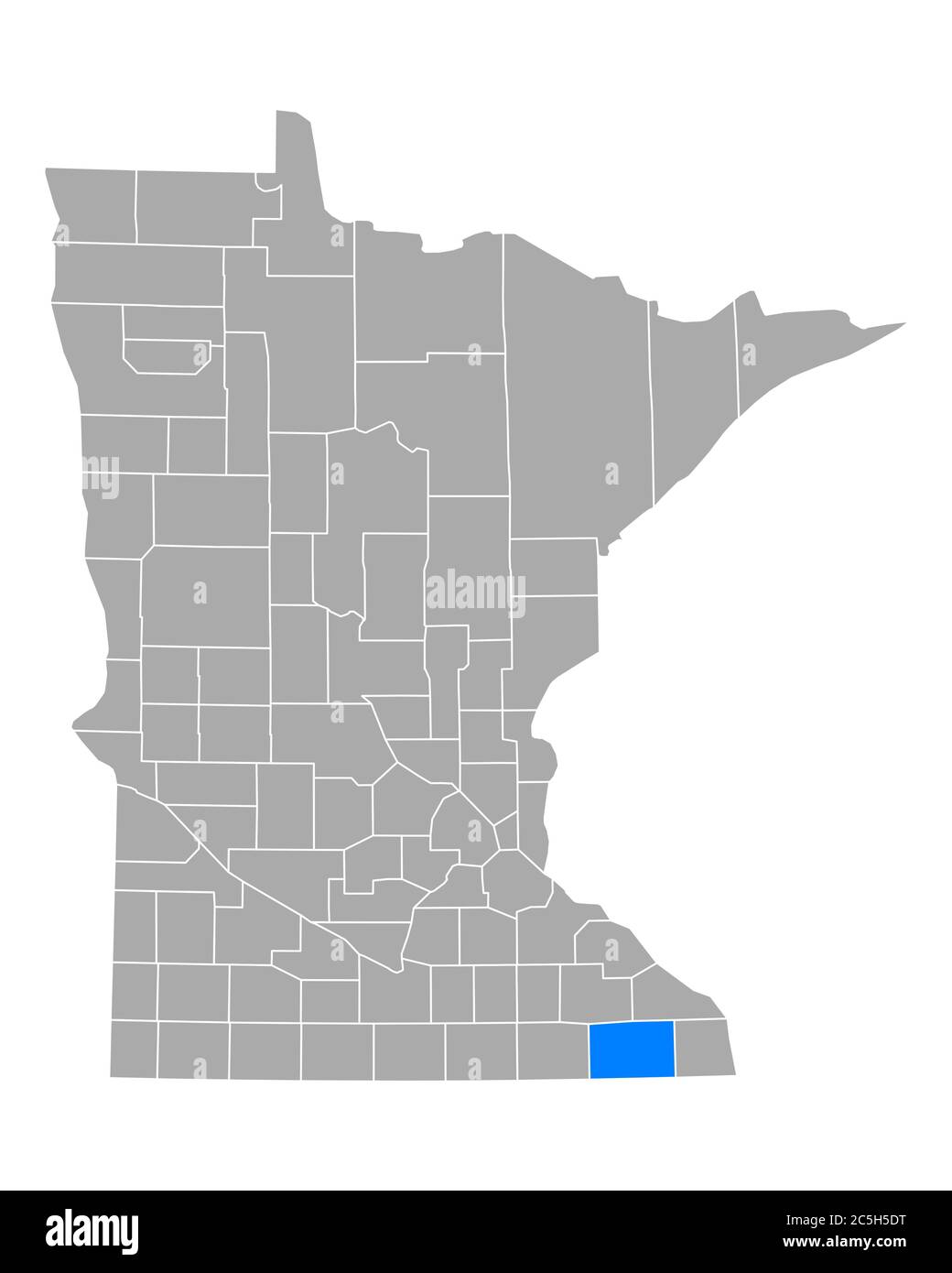 Map Of Fillmore In Minnesota 2C5H5DT 