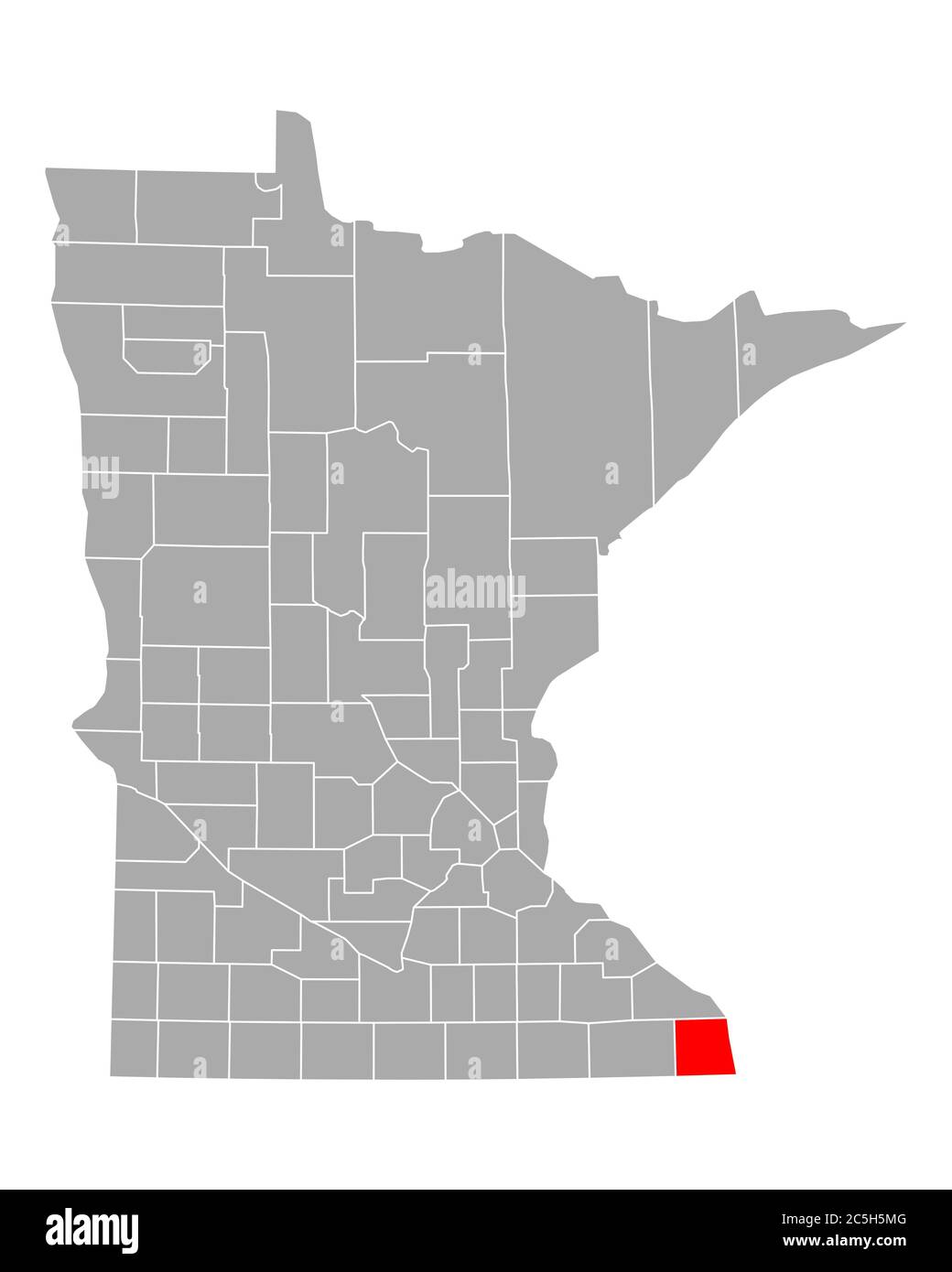 Map of Houston in Minnesota Stock Photo Alamy