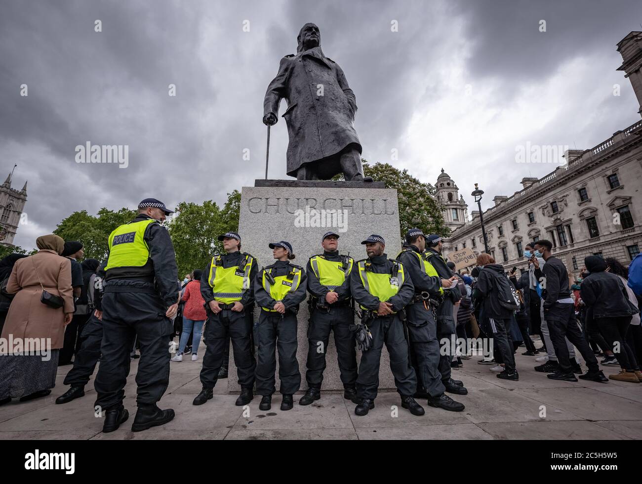 Hundreds gather for 'Justice for Shukri Abdi' protest supported by Back Lives Matter. London, UK. Stock Photo
