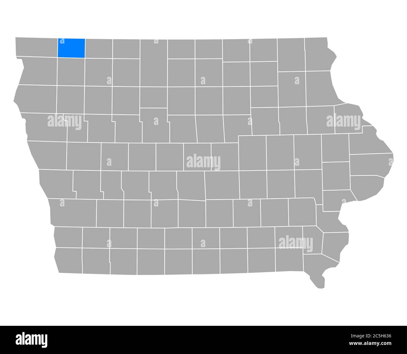 Map of Osceola in Iowa Stock Photo Alamy