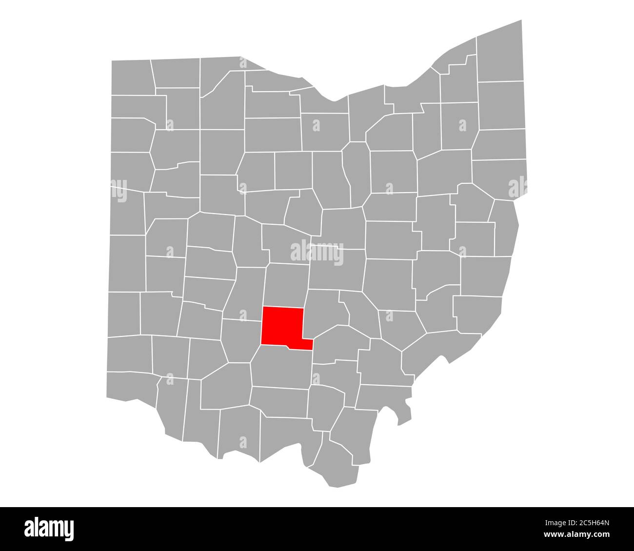 Map of Pickaway in Ohio Stock Photo Alamy
