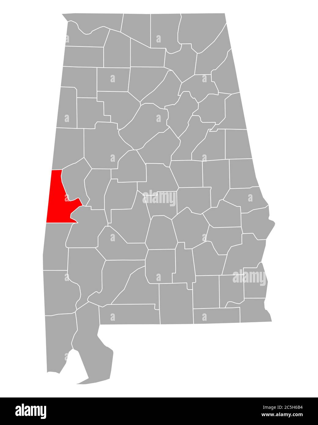 Map of Sumter in Alabama Stock Photo Alamy