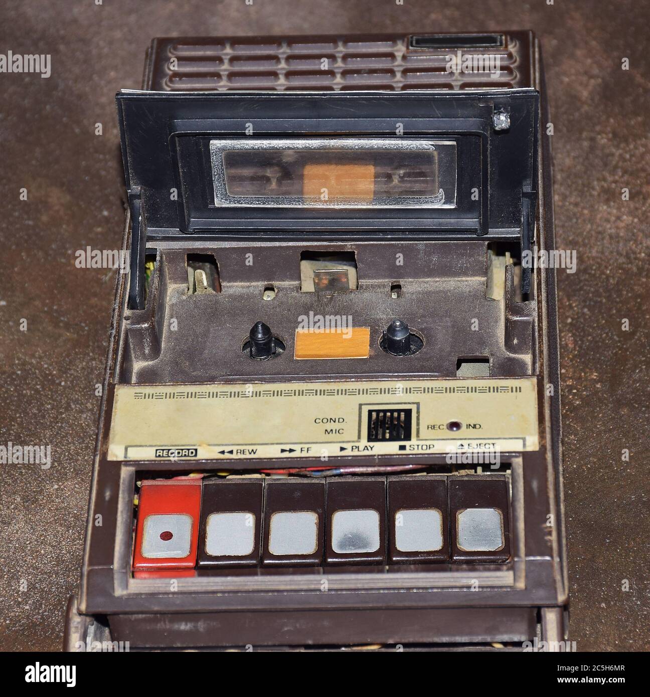 Vintage or retro Tape Recorder Cassette Player Stock Photo - Alamy