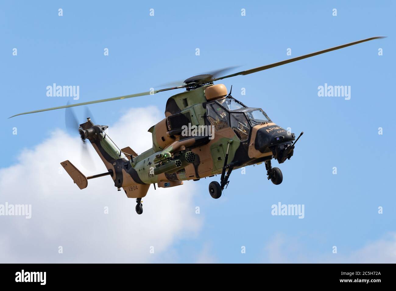 Australian Army Eurocopter Tiger ARH Armed reconnaissance helicopter. Stock Photo