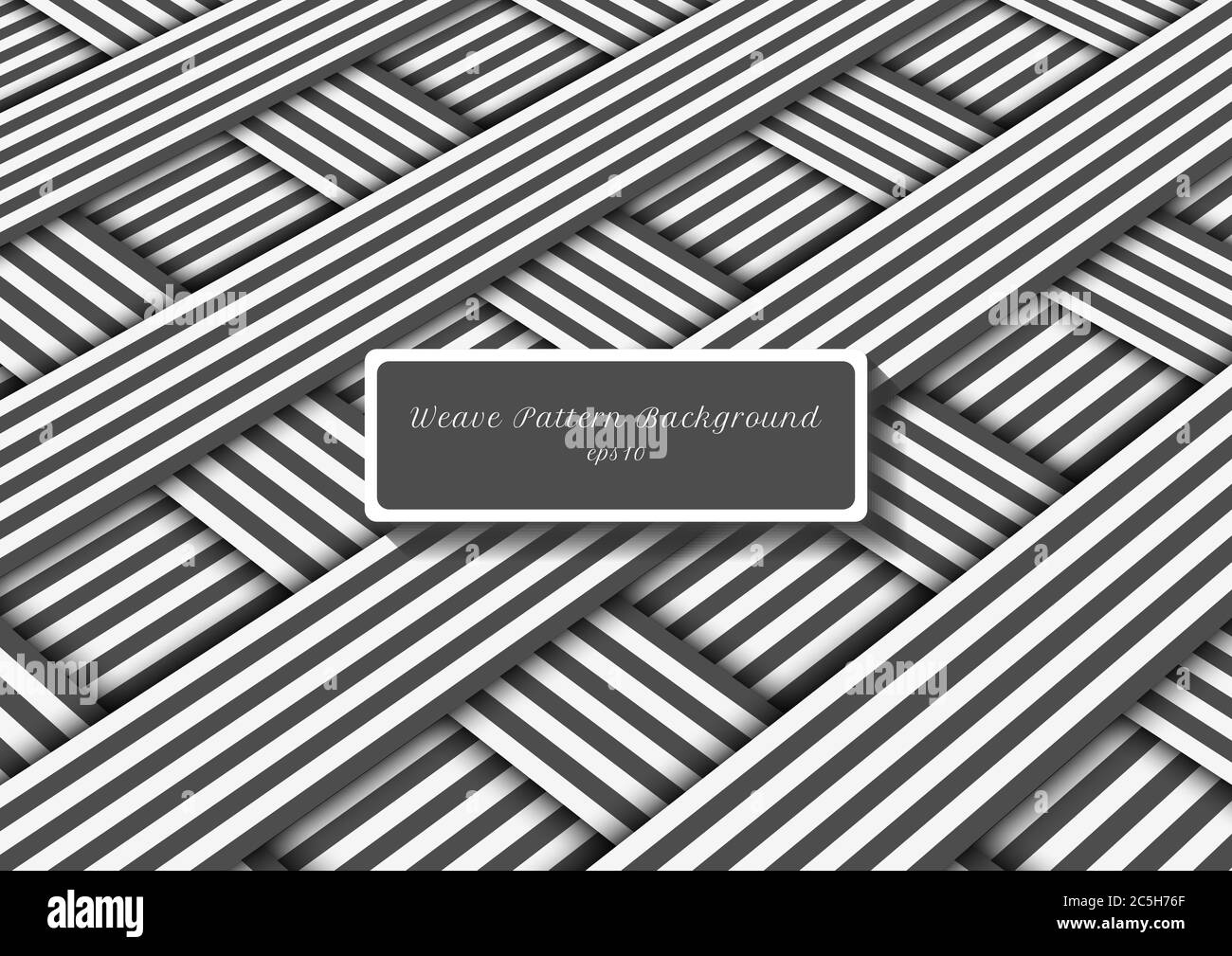 Abstract gray and white diagonal stripes lines weave pattern. Vector ...