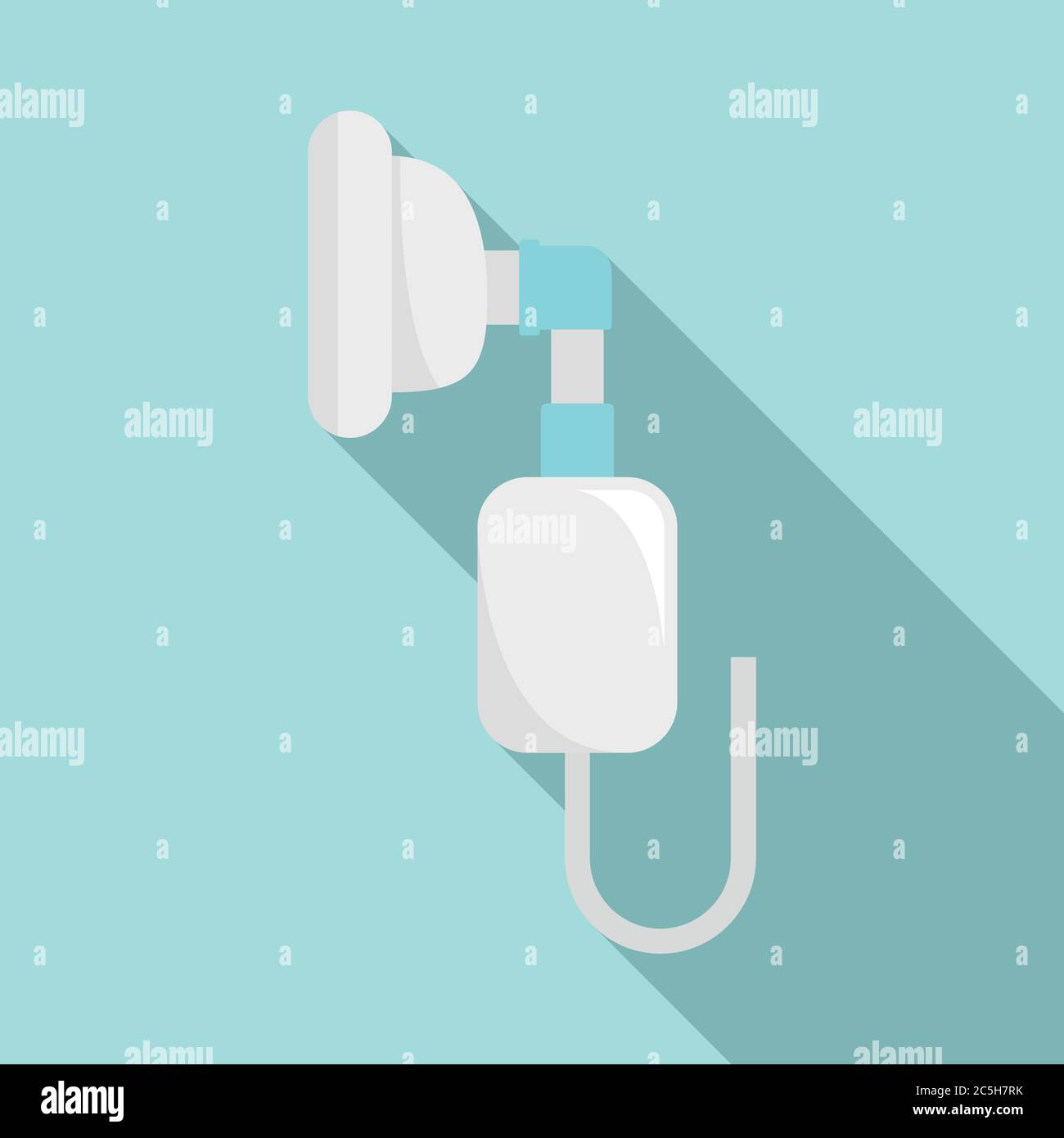 Respiratory mask anesthesia icon. Flat illustration of respiratory mask ...