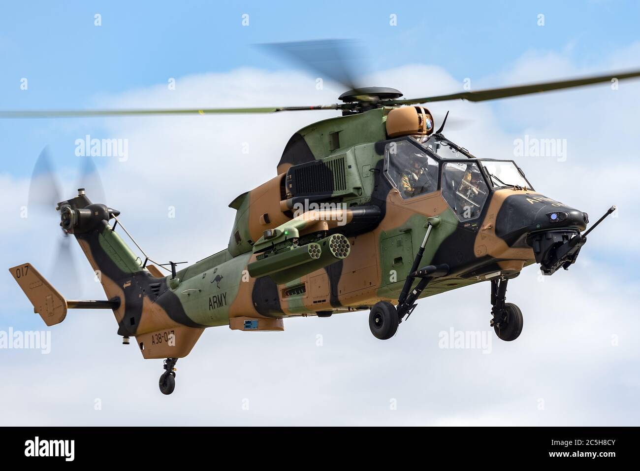 Australian Army Eurocopter Tiger ARH Armed reconnaissance helicopter. Stock Photo