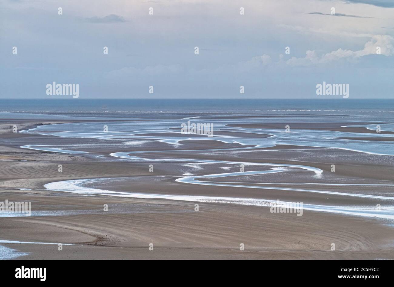 View from Mont-Saint-Michel, Normandy, France Stock Photo