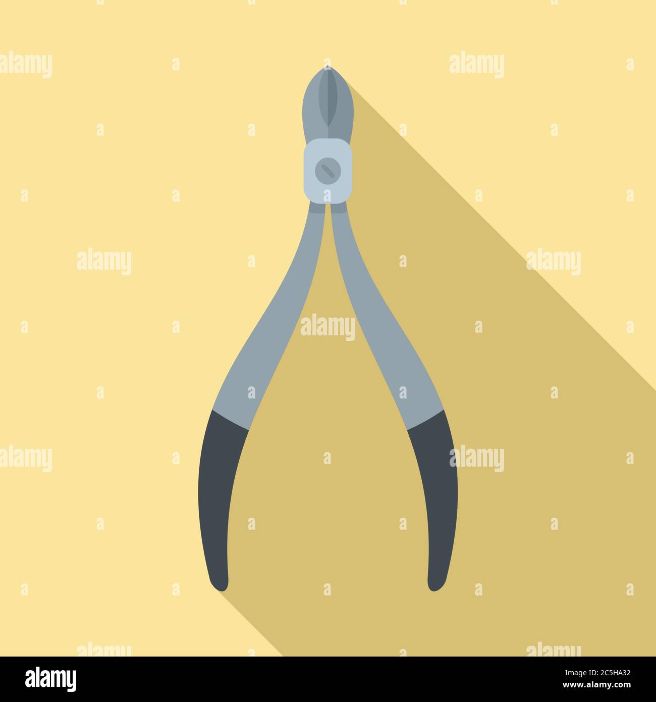 Laboratory forceps icon. Flat illustration of laboratory forceps vector