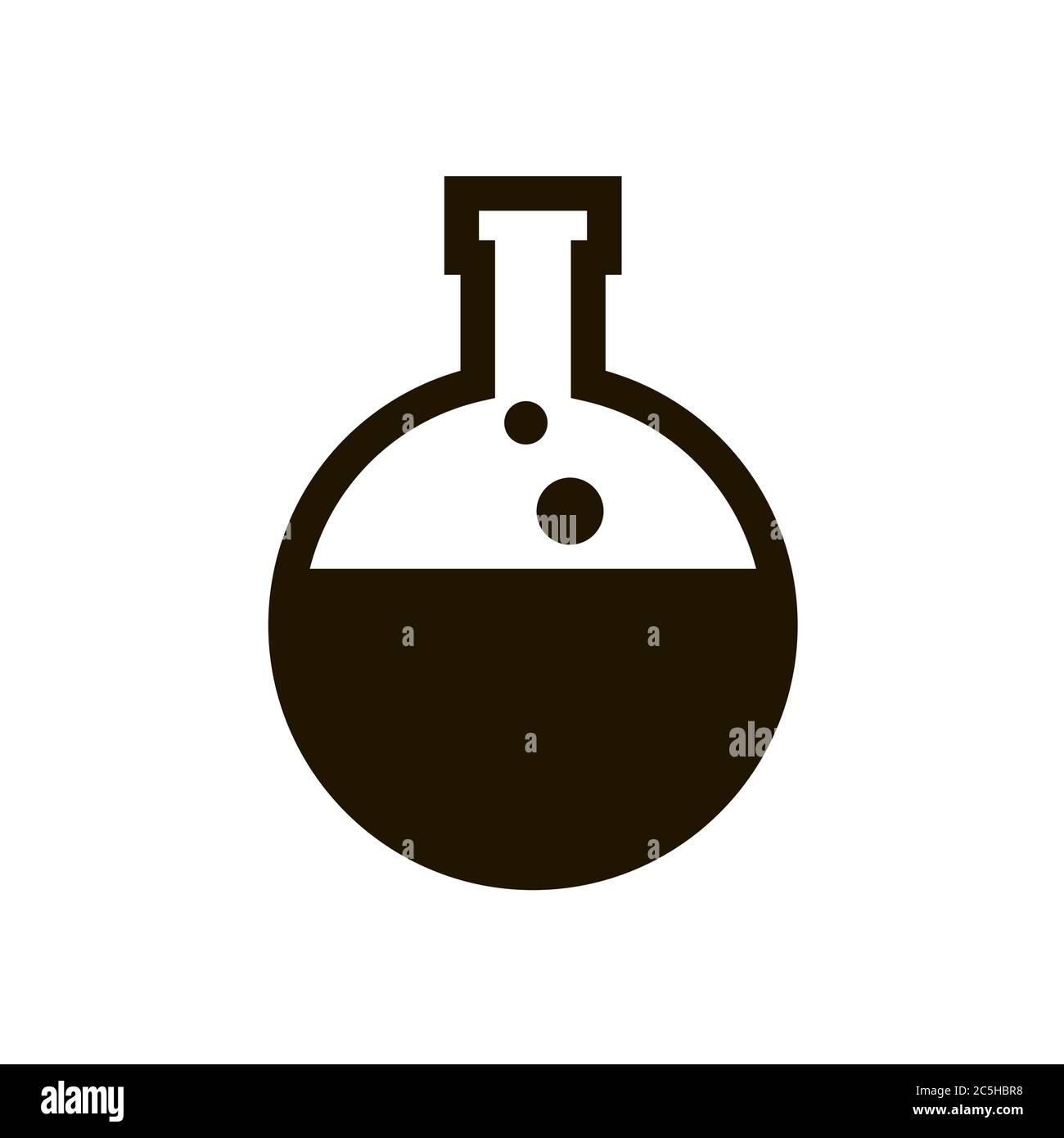 Laboratory test tube with liquid icon in trendy flat style isolated ...