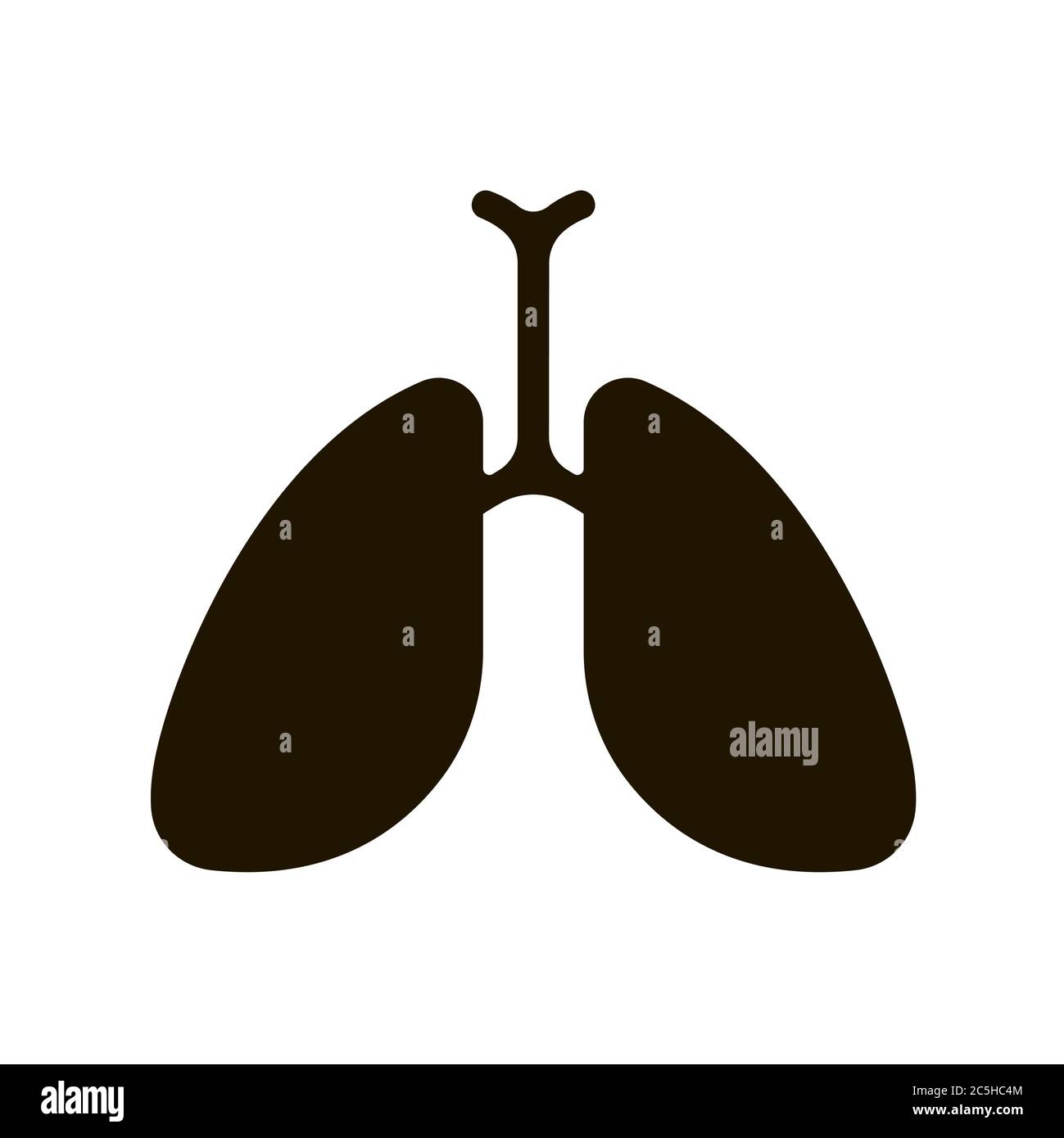 Human lungs icon in trendy flat style isolated on white background. Eps ...