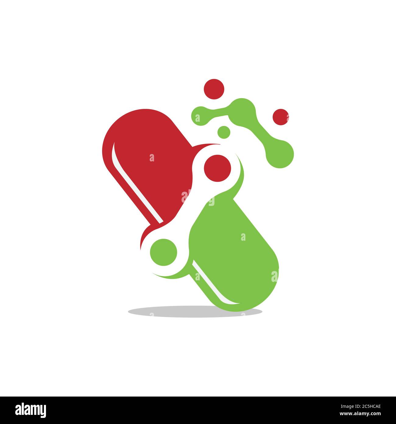 Medical technology logo design concept vector template illustration Stock Vector