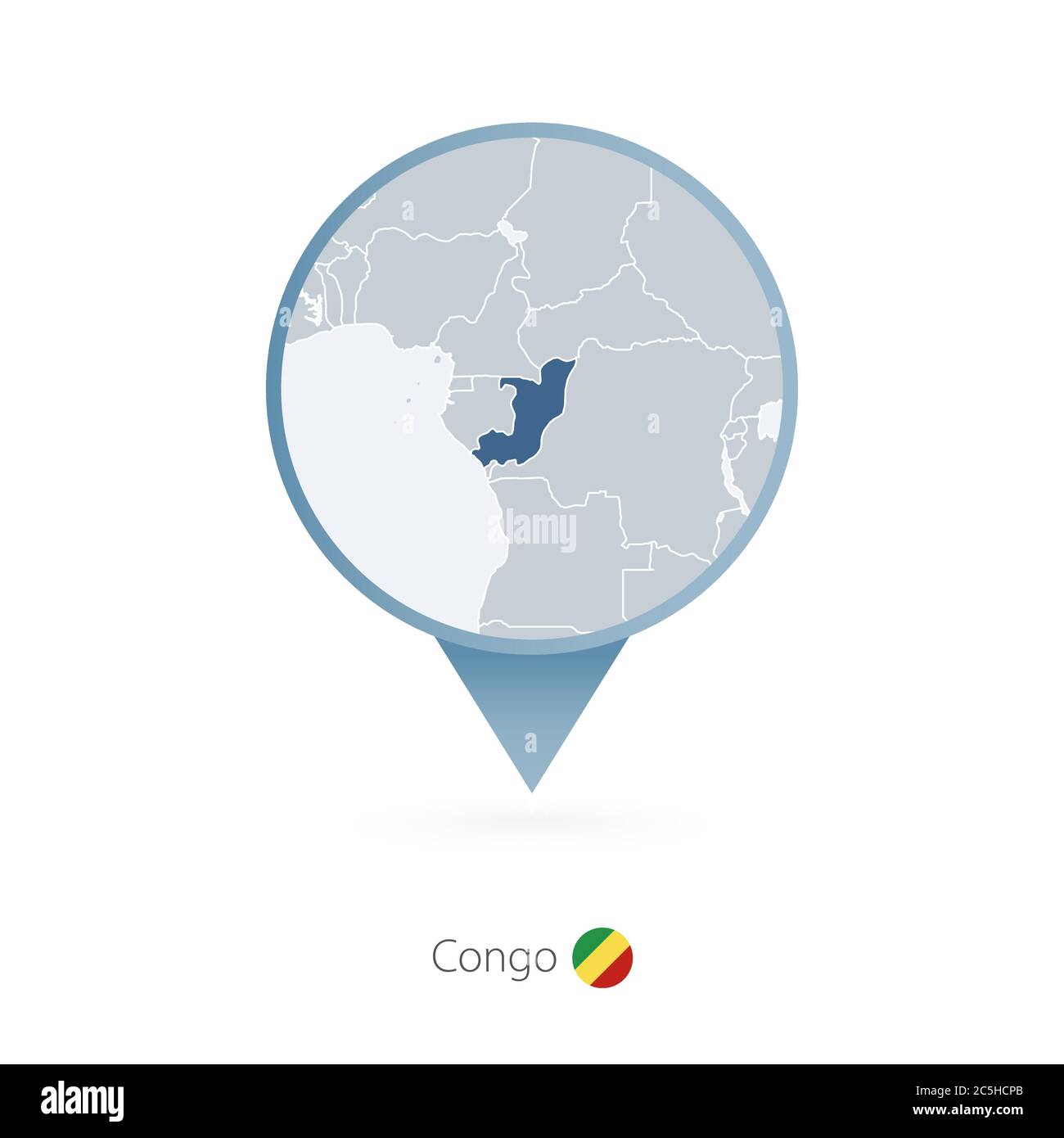 Congo map pin hi-res stock photography and images - Alamy