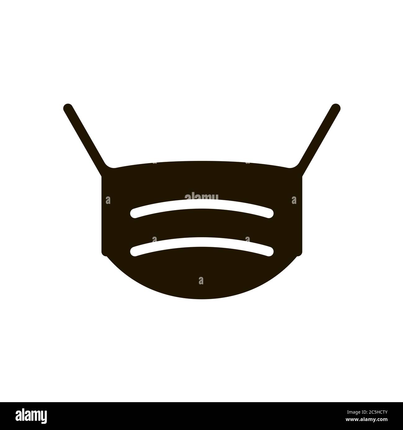 Virus protection medical mask icon in trendy flat style isolated on ...