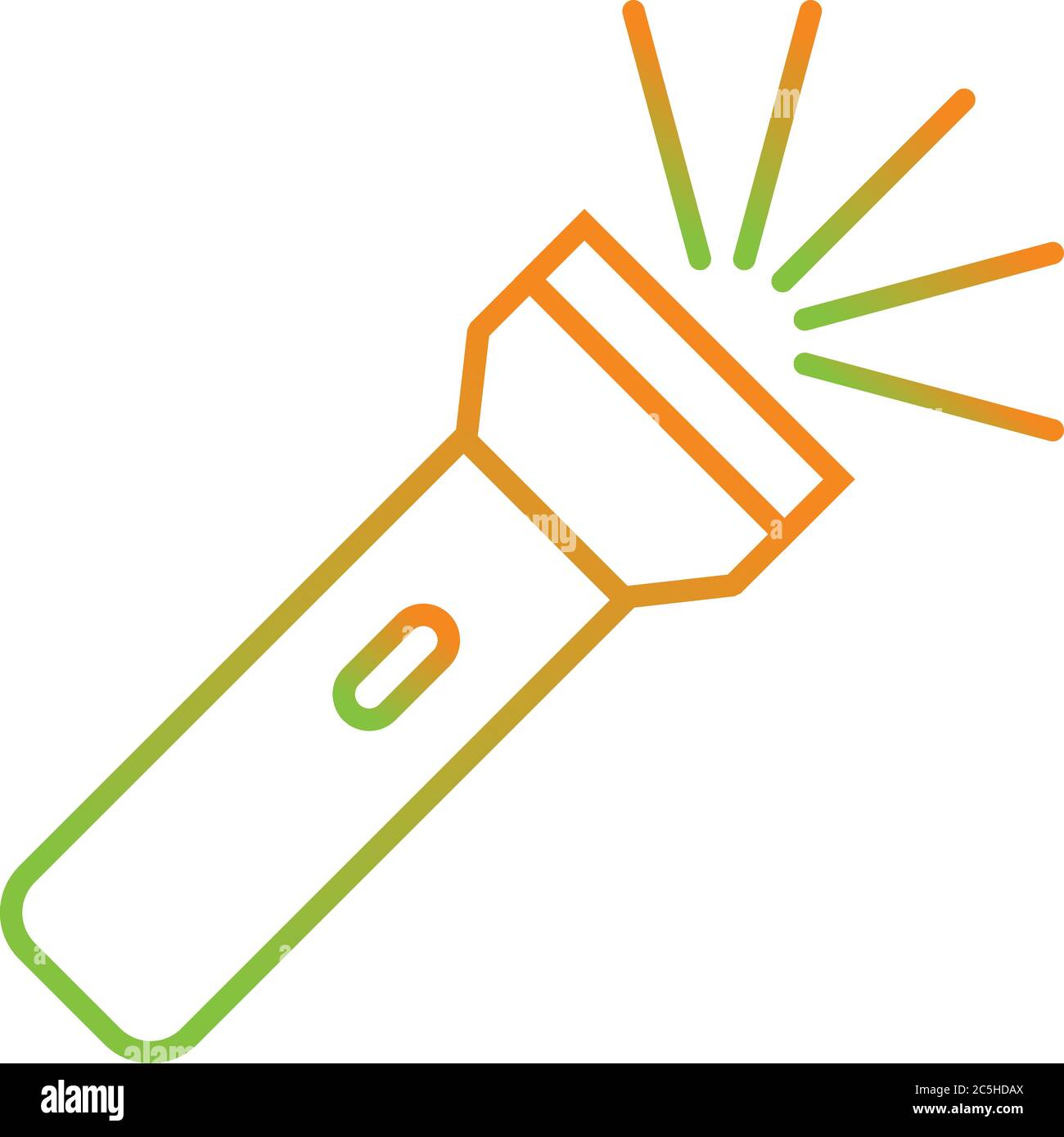 Unique Flashlight Vector Line Icon Stock Vector Image & Art - Alamy