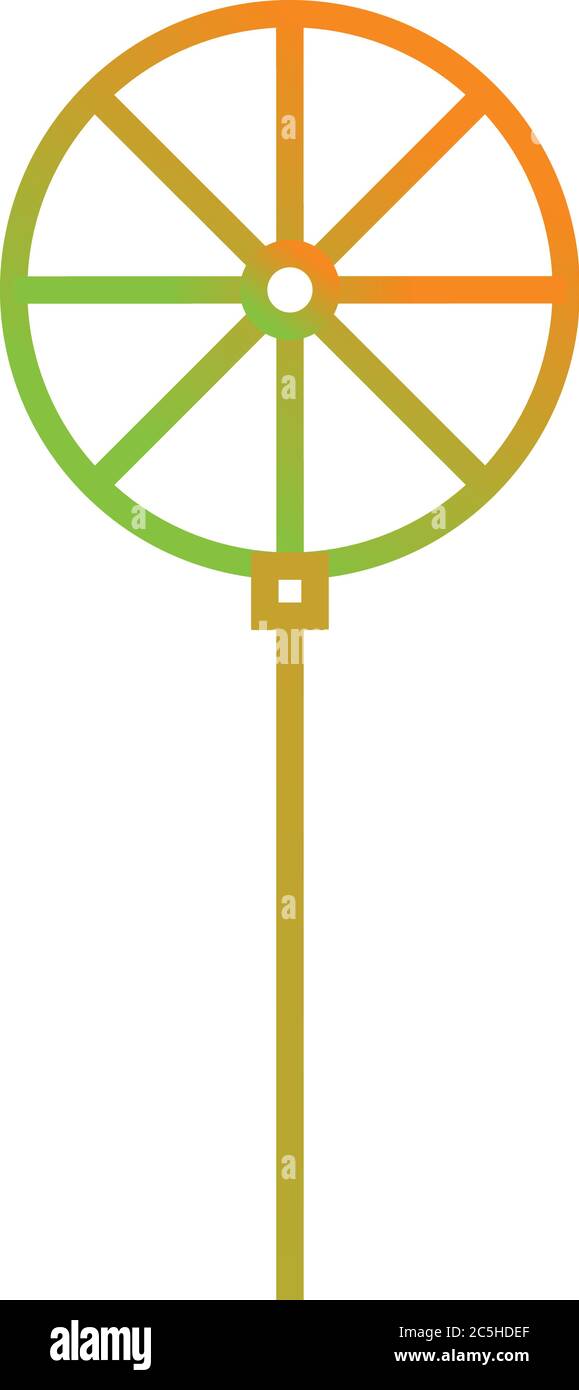 Unique Pin Wheel Vector Line Icon Stock Vector Image & Art - Alamy