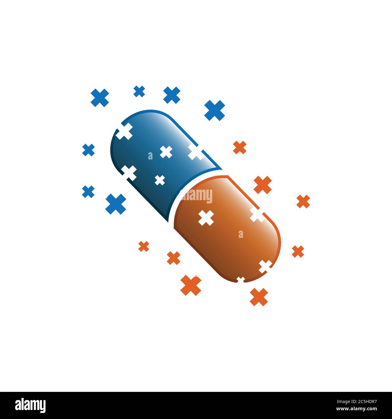 Medical technology logo design concept vector template illustration Stock Vector