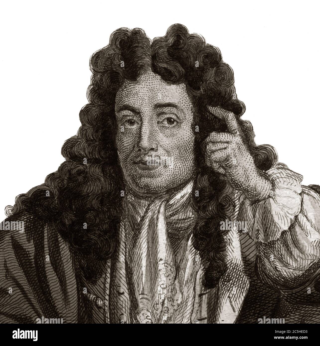 Portrait Of Jean De La Bruyere Labruyere 1645 1696 French Essayist
