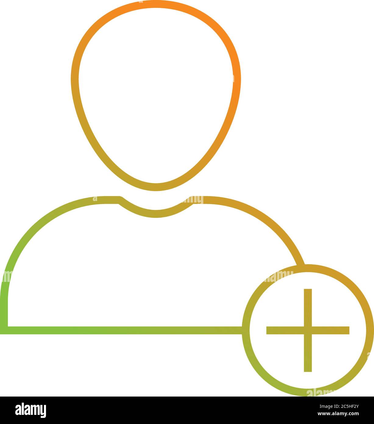 Unique Add Account Vector Line Icon Stock Vector